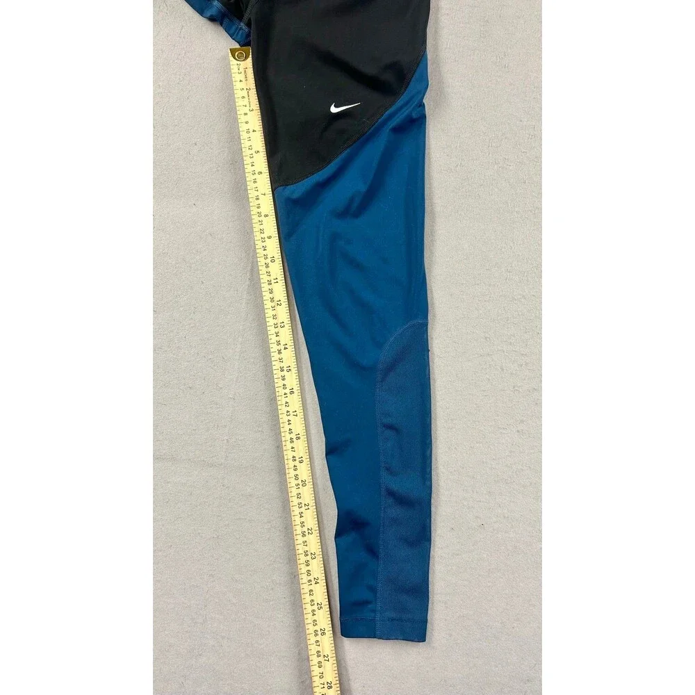 Nike Women's Pro Dri-Fit Training Leggings Tights Teal Medium Tight Fit